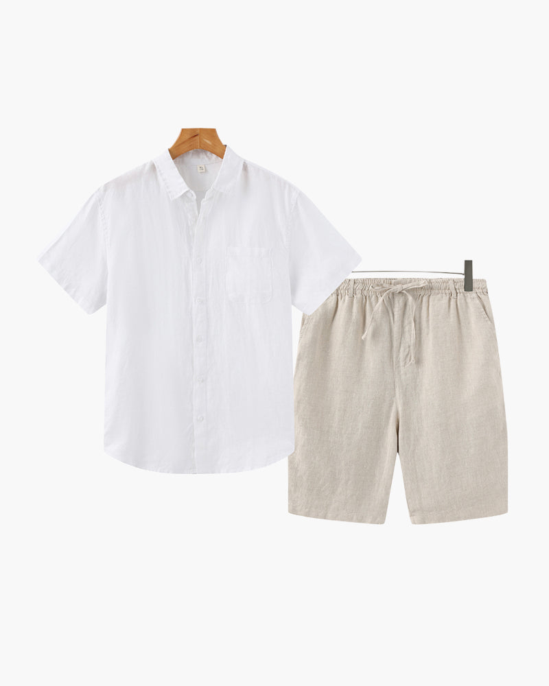 Zusätzliche Ansicht 07 des Herren-Leinen Set in der gezeigten Farbe — Ardovena Amalfi
