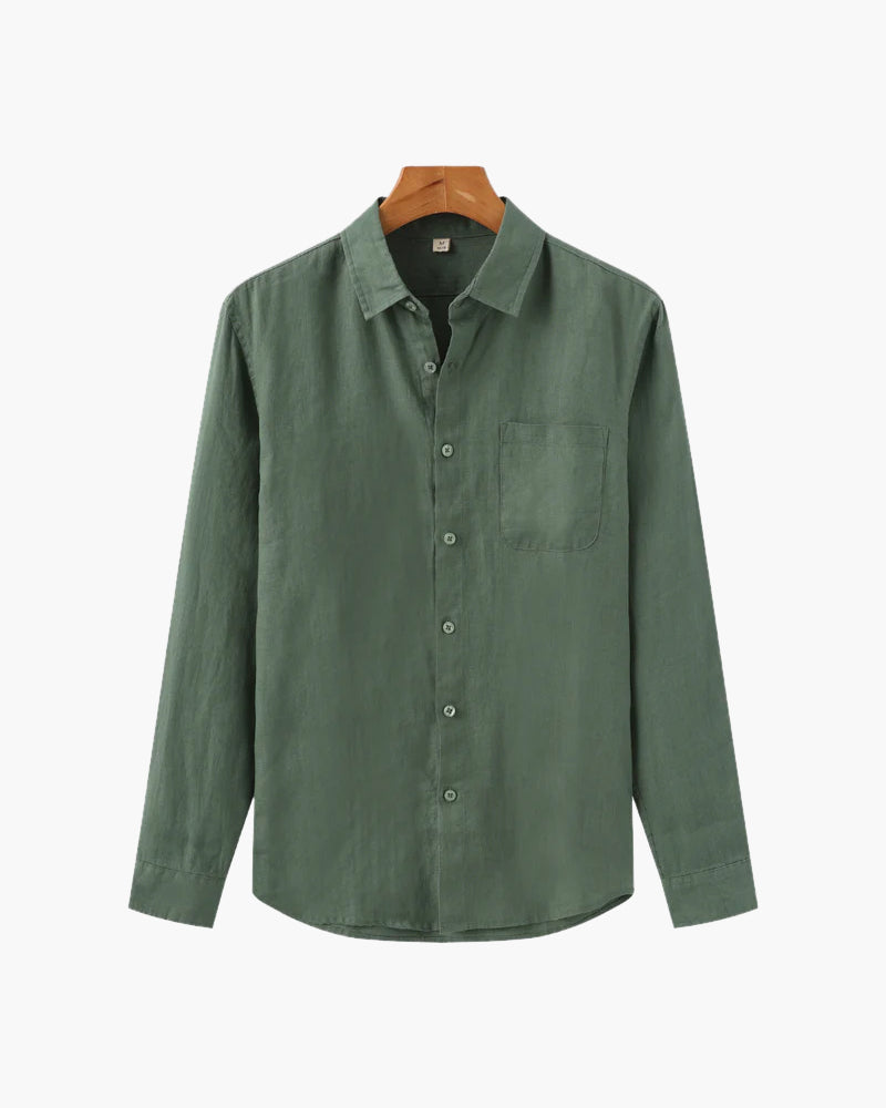Additional view 07 of Men's Linen Linen Shirt in an available colour — Ardovena Amalfi