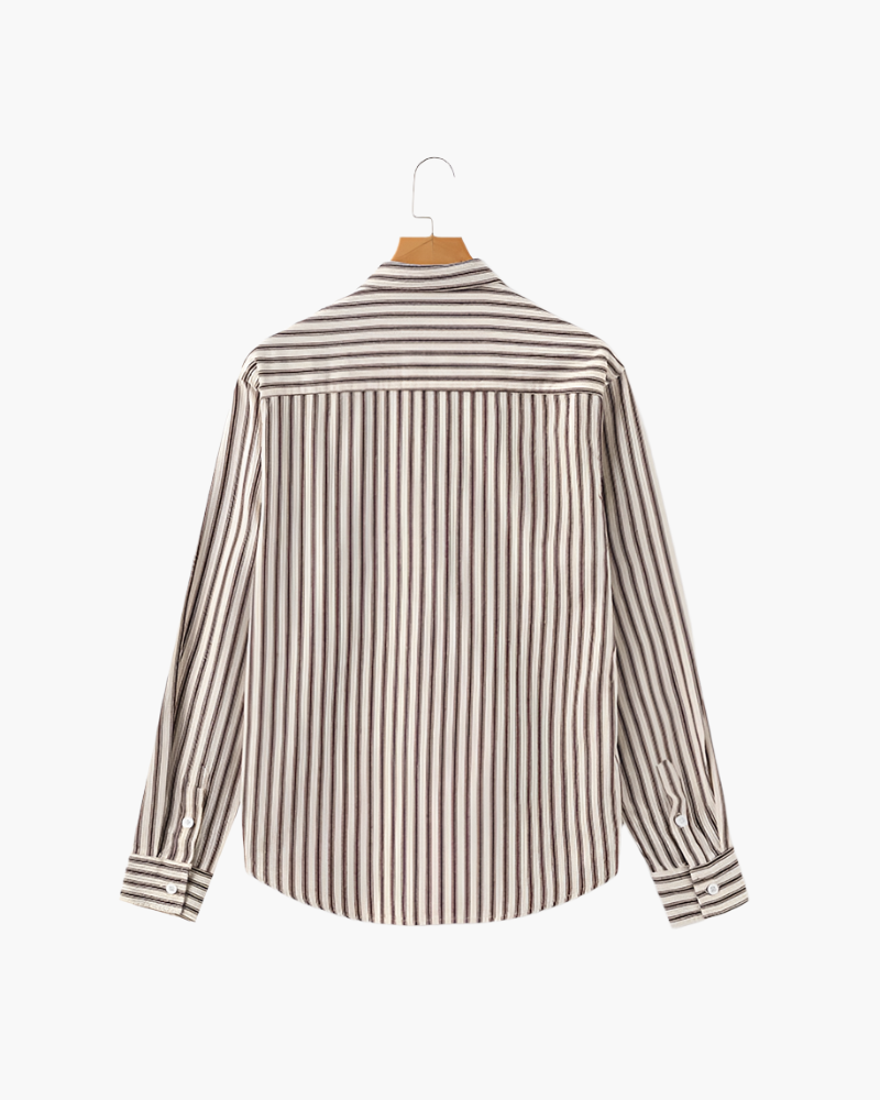 Additional view 05 of Men's Striped Shirt in an available colour — Ardovena Amalfi