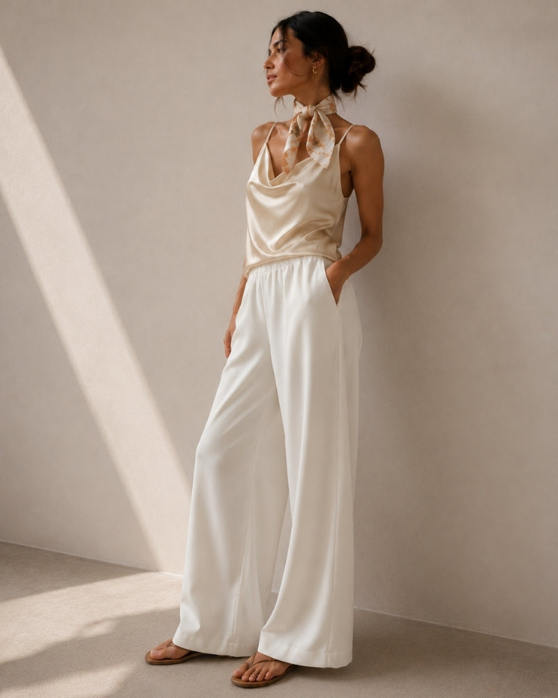 Women's Wide-Leg Trousers in an available colour — Ardovena Amalfi, main product view