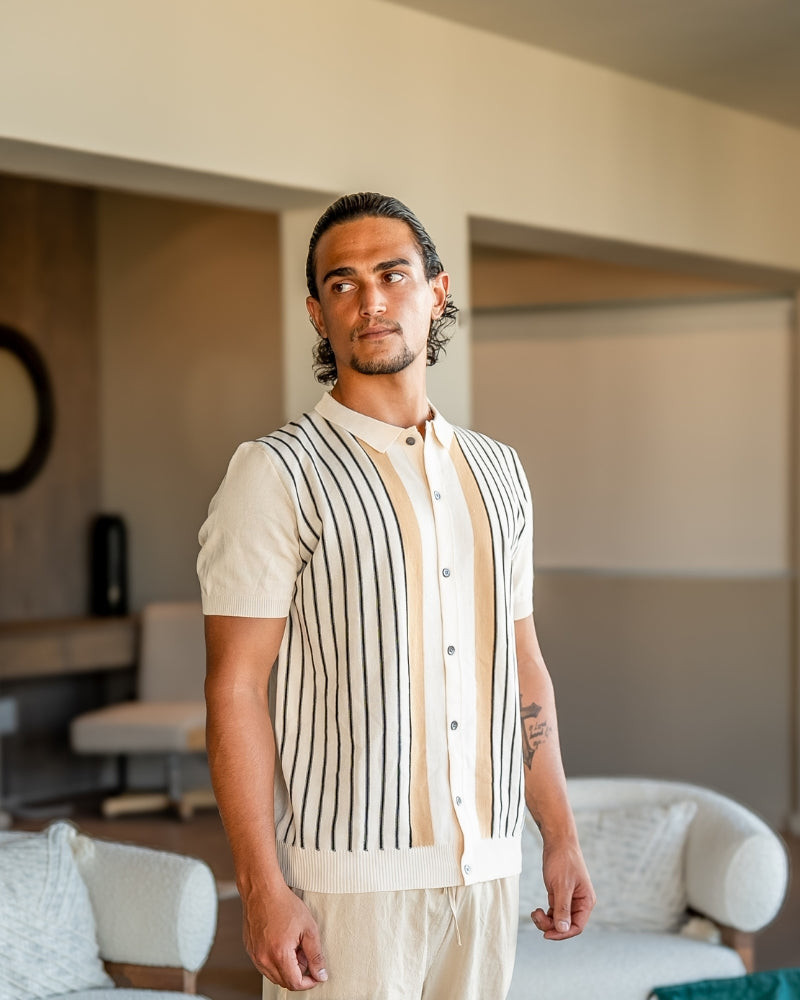 Close-up of material and construction details on men's Coordinated Set — Ardovena Bari