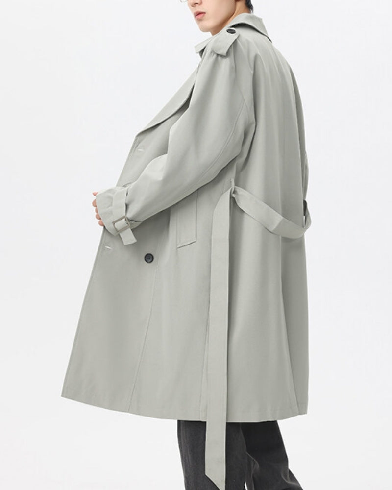 Zusätzliche Ansicht 07 des Herren-Double-breasted Trenchcoat Coat in einer verfügbaren Farbe — Ardovena Cádiz