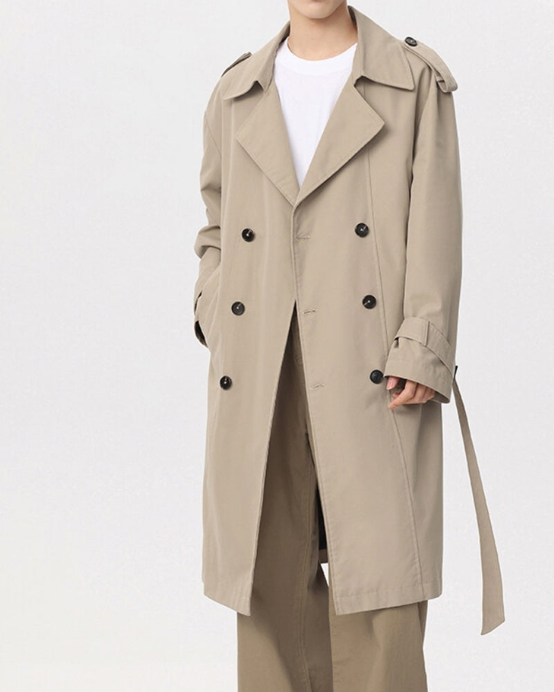 Zusätzliche Ansicht 08 des Herren-Double-breasted Trenchcoat Coat in einer verfügbaren Farbe — Ardovena Cádiz