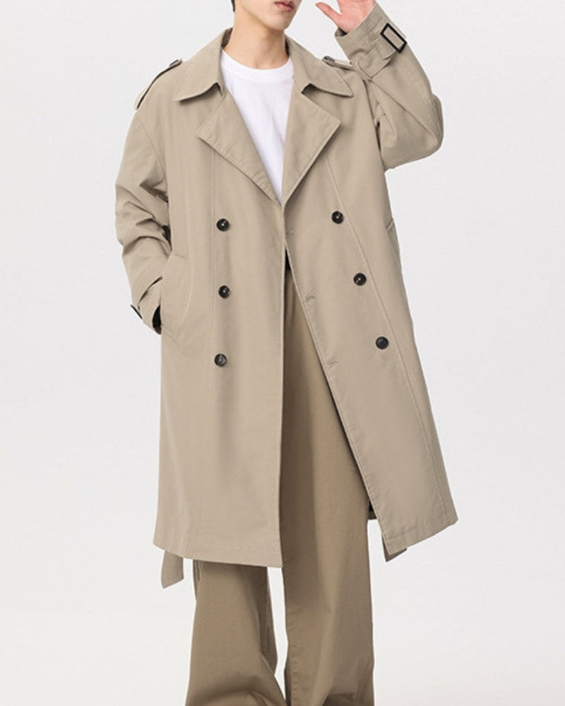 Zusätzliche Ansicht 09 des Herren-Double-breasted Trenchcoat Coat in einer verfügbaren Farbe — Ardovena Cádiz