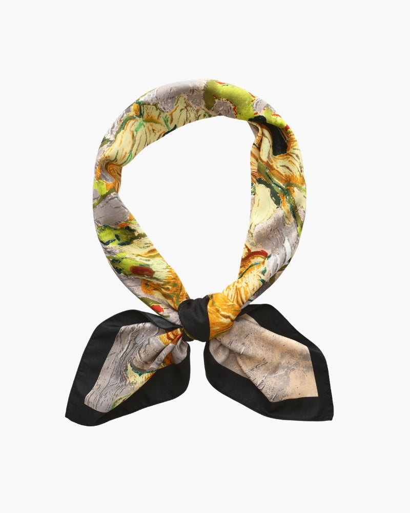 Close-up of material and construction details on women's Garden Scarf — Ardovena Cádiz