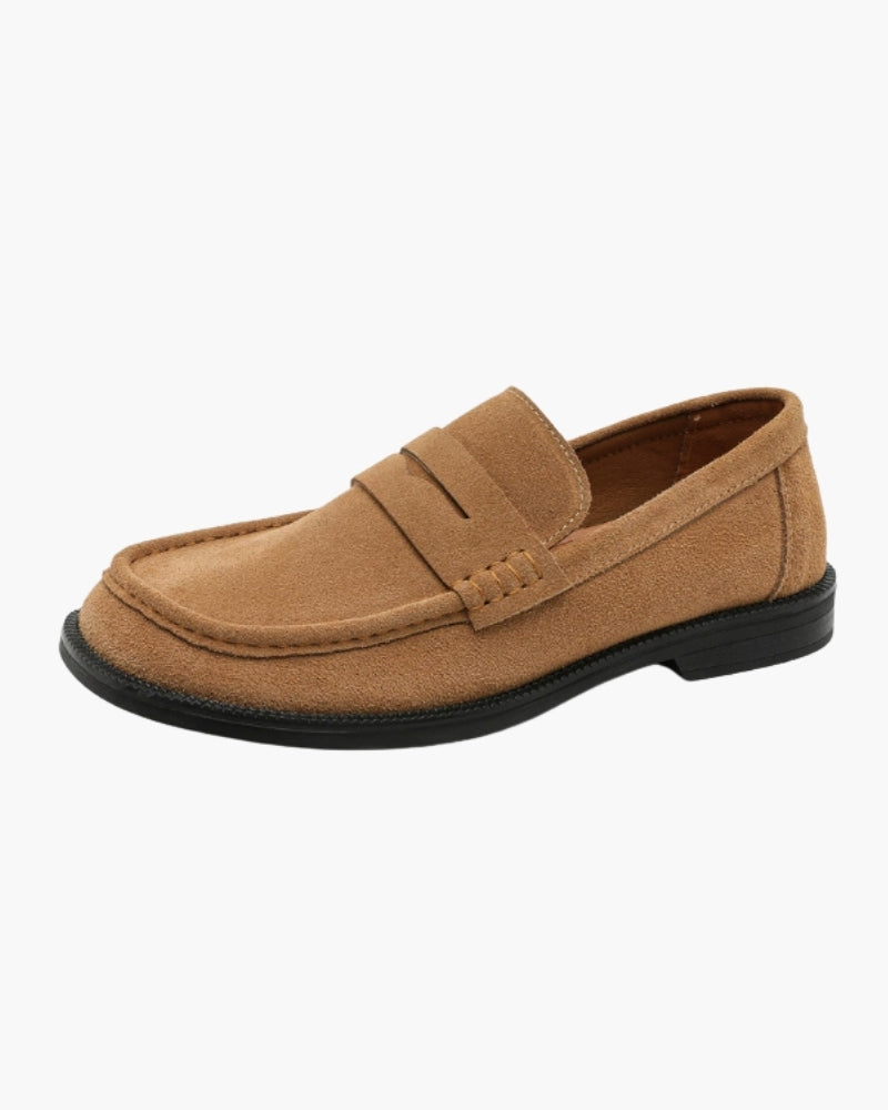 Close-up of material and construction details on men's Penny Loafers — Ardovena Cadiz