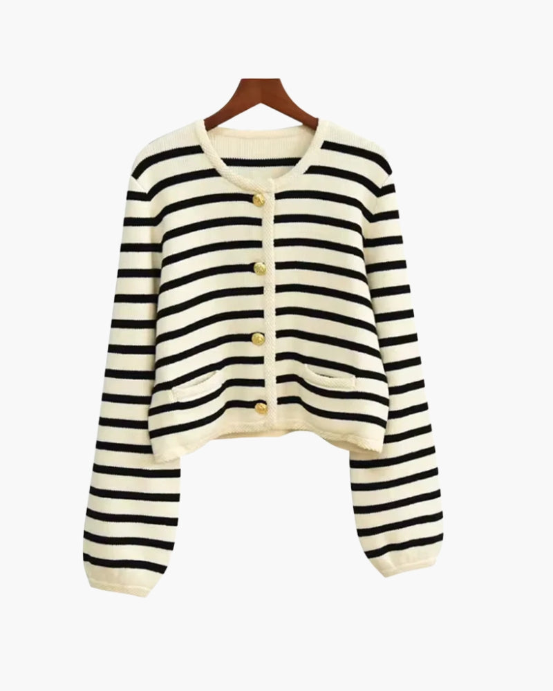 Women's Knit Striped Wool Vest in an available colour — Ardovena Faro, main product view