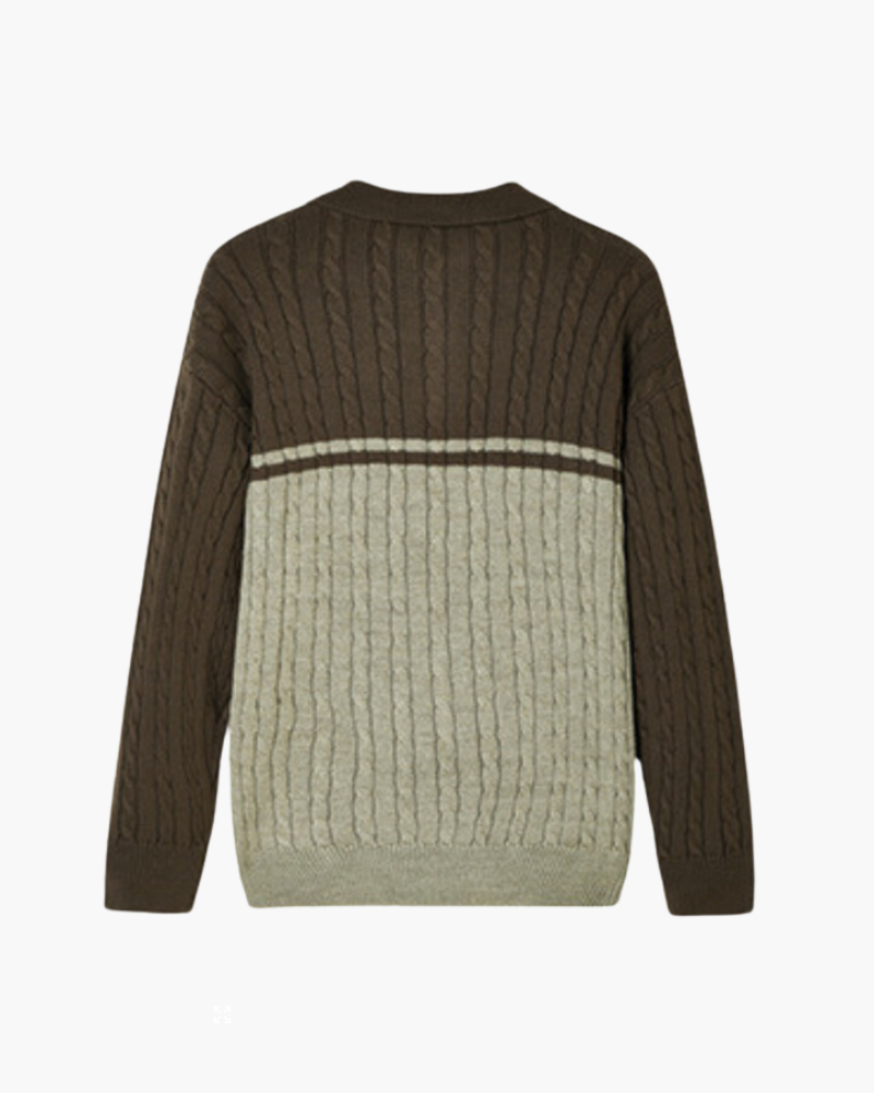 Additional view 04 of Men's Knit Wool Zip-up Sweater in an available colour — Ardovena Faro