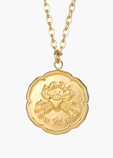 Men's Zodiac Necklace in Gold — Ardovena Faro, main product view