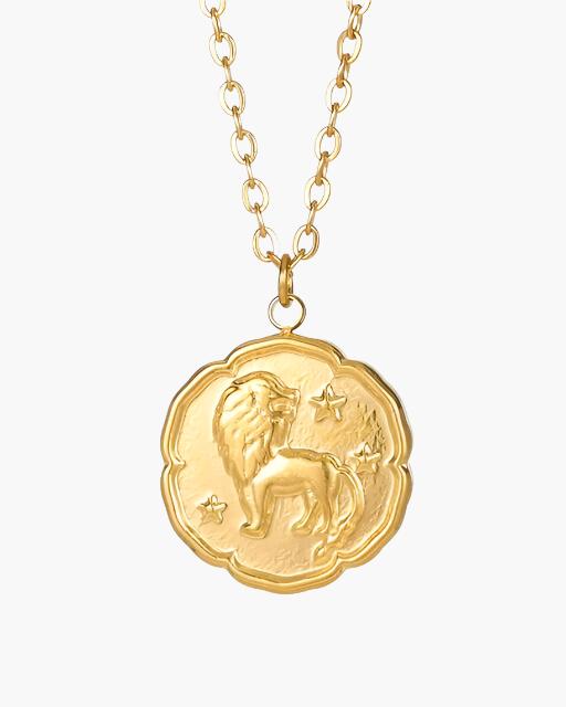 Additional view 09 of Men's Zodiac Necklace in Gold — Ardovena Faro