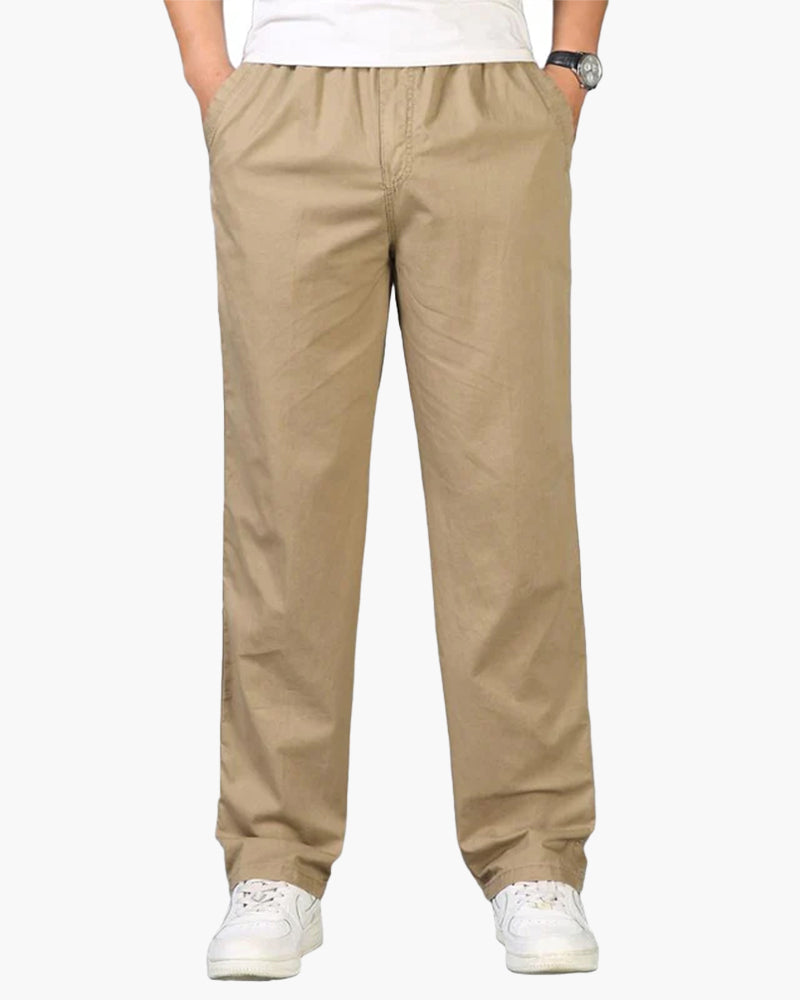 Back view of Men's Cotton Cotton Trousers in an available colour — Ardovena Girona