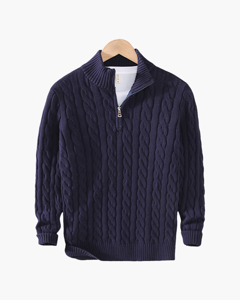Additional view 06 of Men's Knit Half-zip Sweater in an available colour — Ardovena Girona
