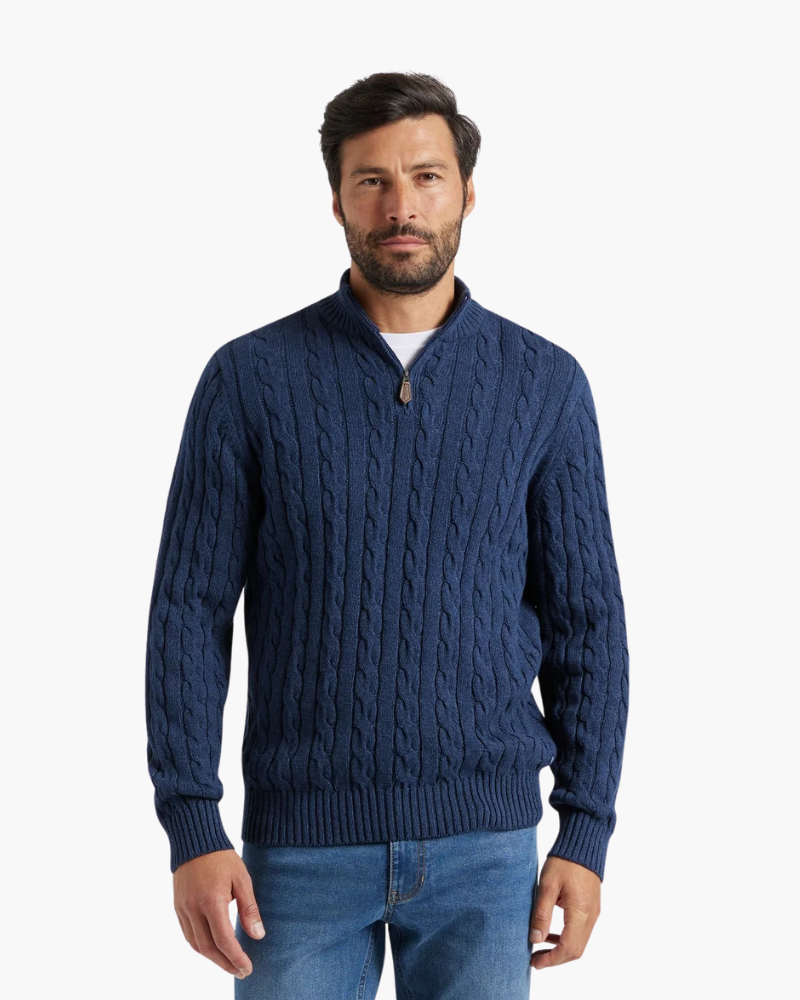 Additional view 07 of Men's Knit Half-zip Sweater in an available colour — Ardovena Girona