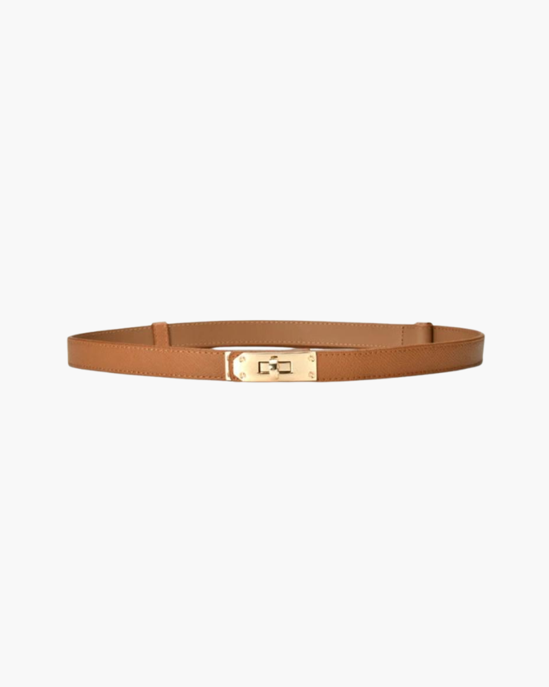 Back view of Women's Leather Leather Belt in an available colour — Ardovena Girona