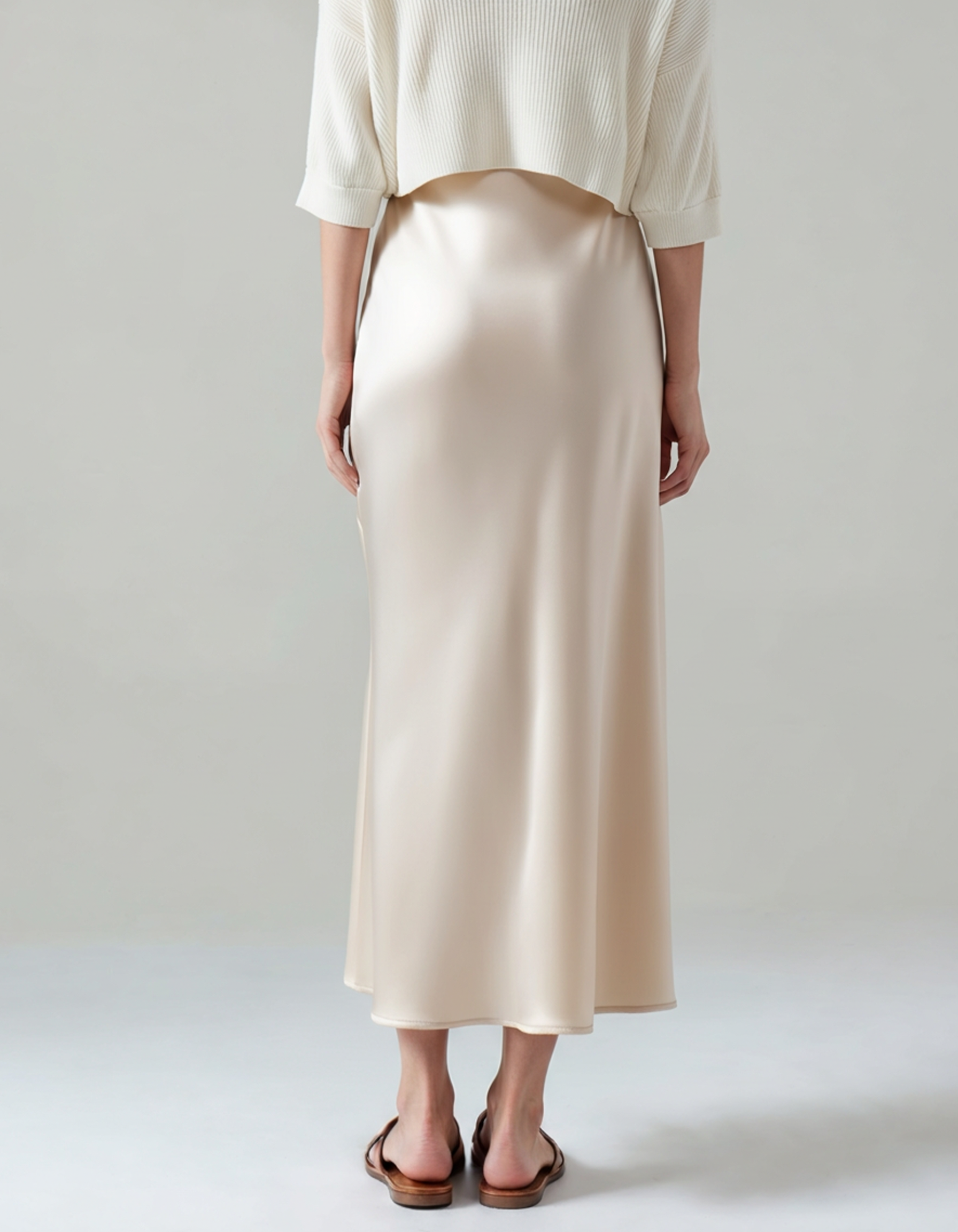 Additional view 04 of Women's Satin Silk Skirt in an available colour — Ardovena Girona