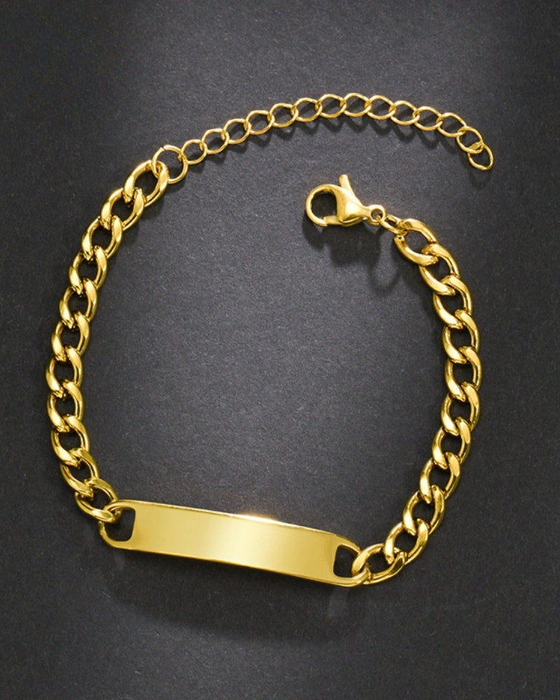 Close-up of material and construction details on men's Chain Bracelet — Ardovena Lucca