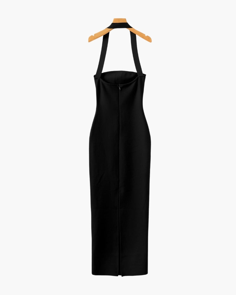 Additional view 08 of Women's Halter-Neck Maxi Dress in an available colour — Ardovena Lucca