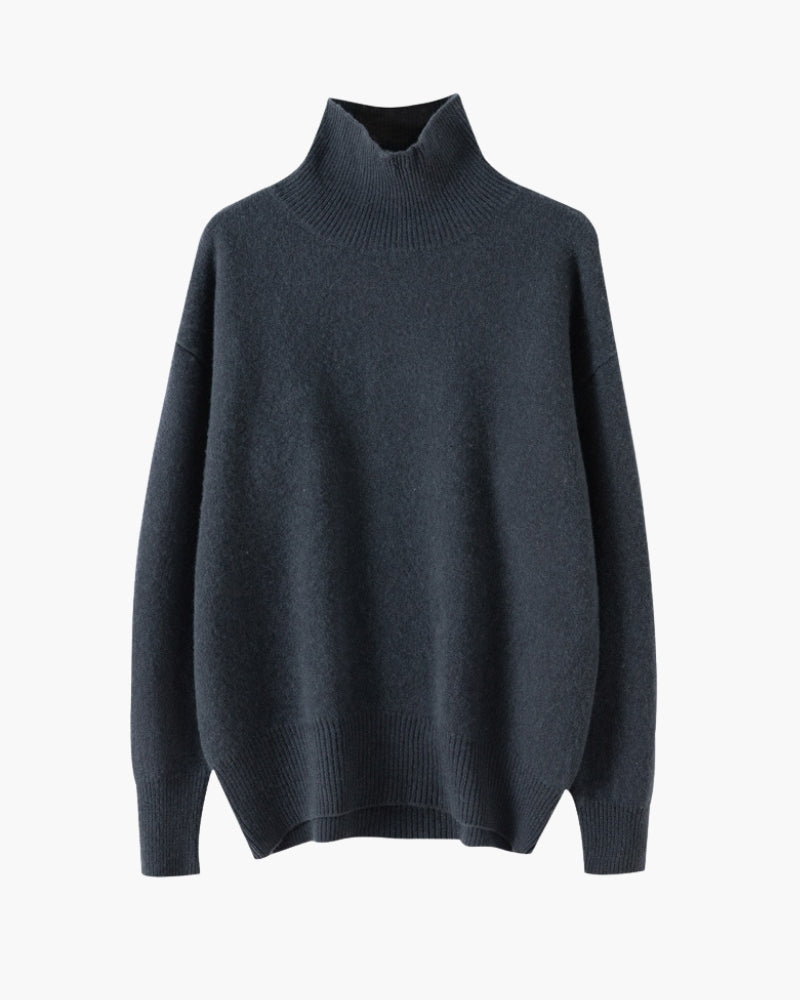 Back view of Women's Knit Turtleneck in an available colour — Ardovena Lucca