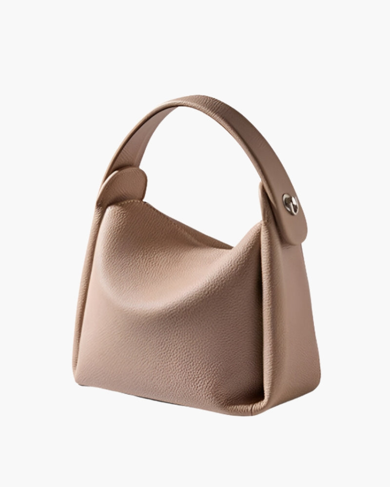 Close-up of material and construction details on women's Leather Handbag — Ardovena Menorca