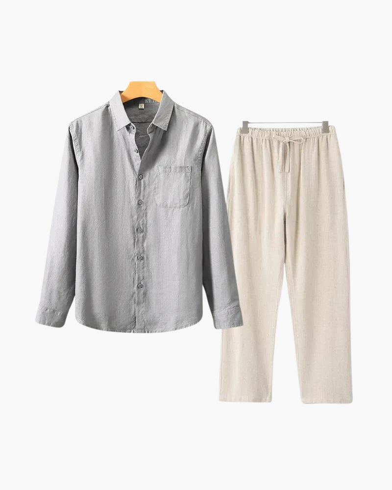 Additional view 17 of Men's Linen Linen Set in the colour shown — Ardovena Menorca