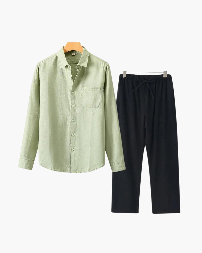 Additional view 18 of Men's Linen Linen Set in the colour shown — Ardovena Menorca