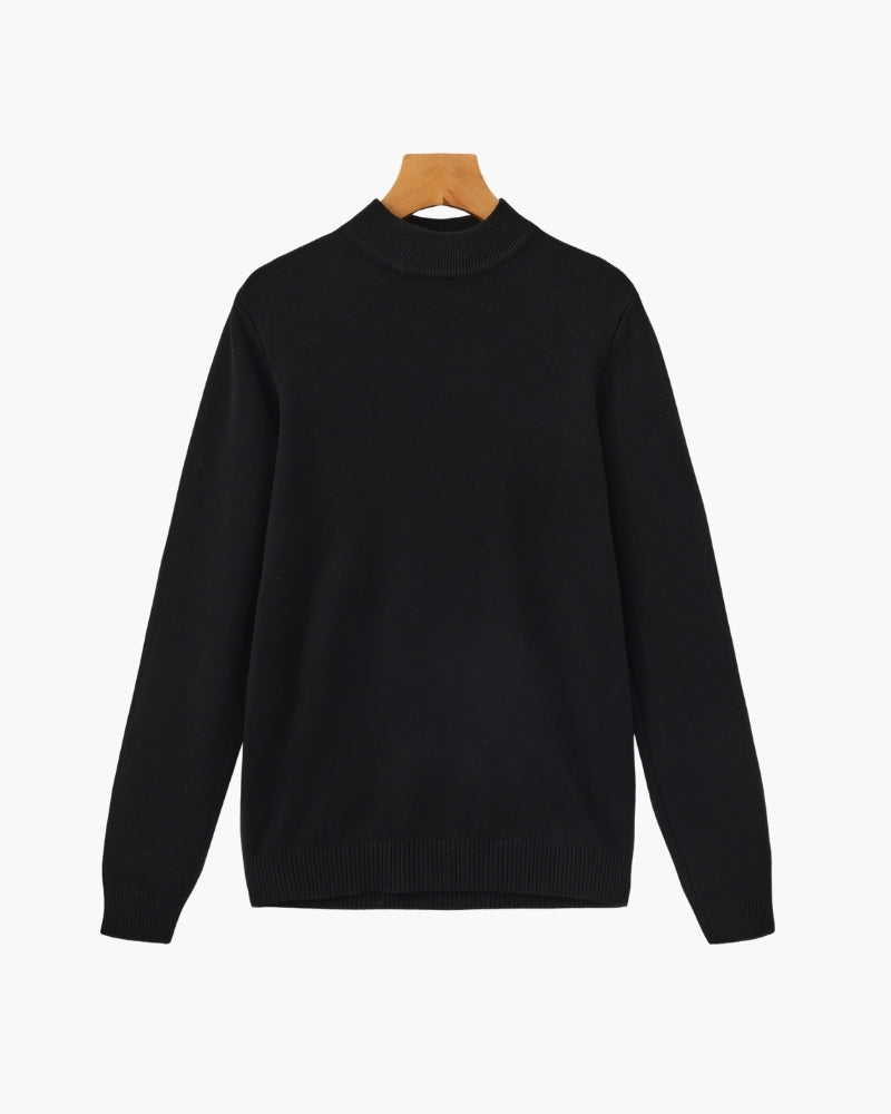 Men's Knit Ribbed Mock-Neck Sweater in an available colour — Ardovena Menorca, main product view