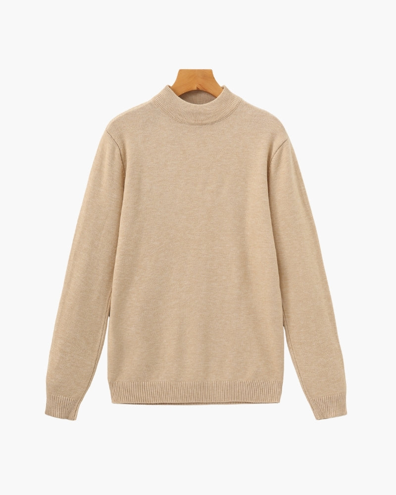 Additional view 12 of Men's Knit Ribbed Mock-Neck Sweater in an available colour — Ardovena Menorca