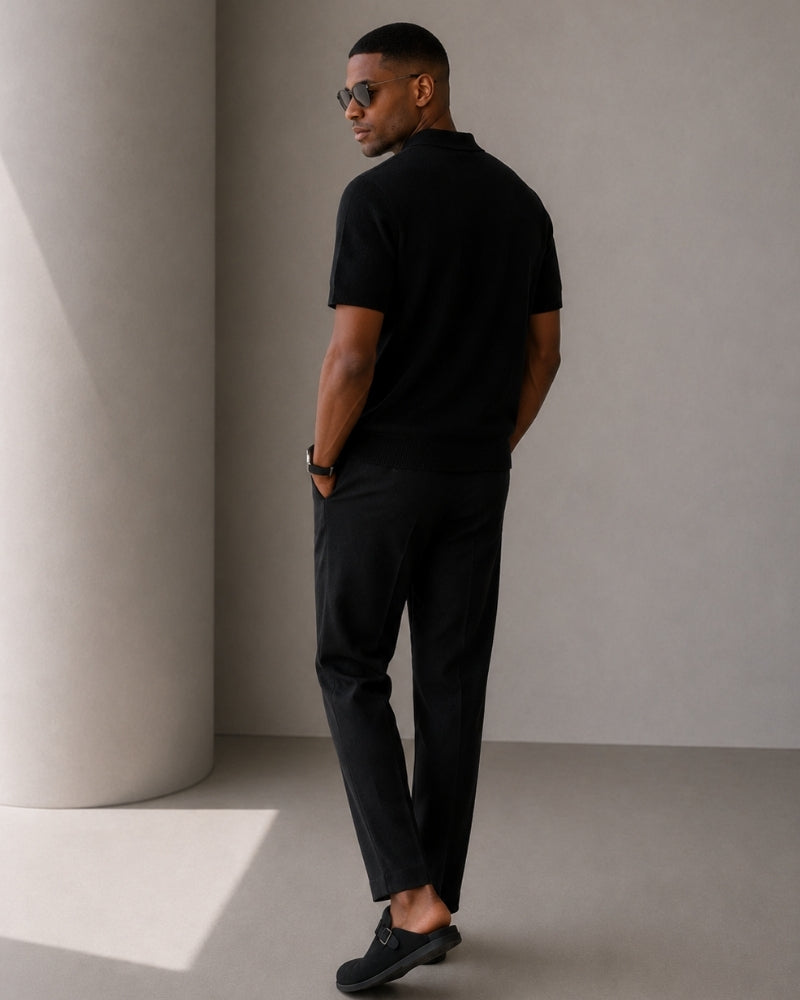 Additional view 12 of Men's Cotton Cotton Zip-up Polo in an available colour — Ardovena Otranto
