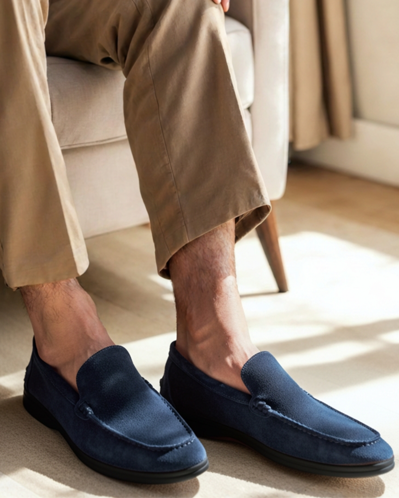 Additional view 12 of Men's Suede Suede Loafers in an available colour — Ardovena Otranto