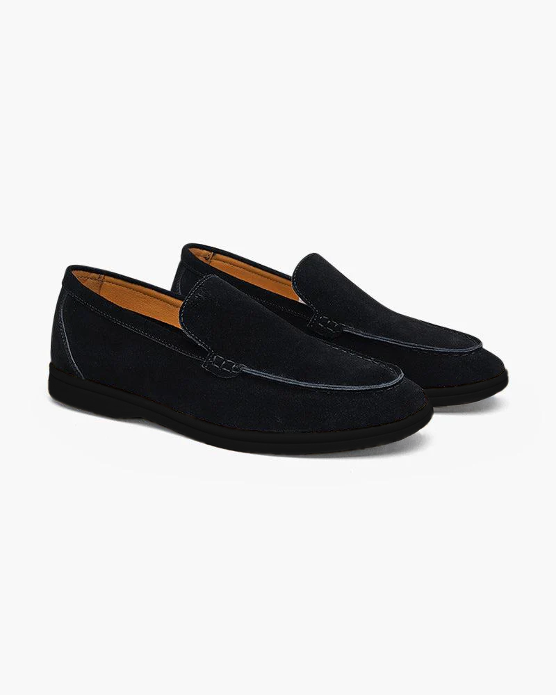 Additional view 09 of Men's Suede Suede Loafers in Black — Ardovena Otranto