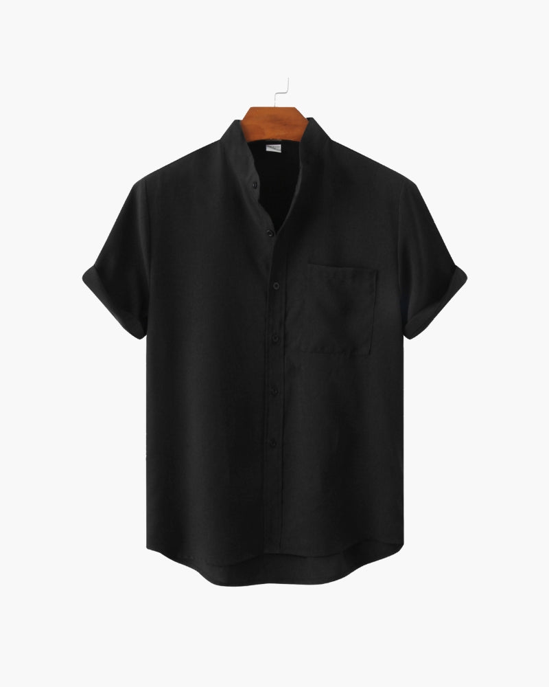 Additional view 05 of Men's Mandarin Collared Shirt in an available colour — Ardovena Ravenna