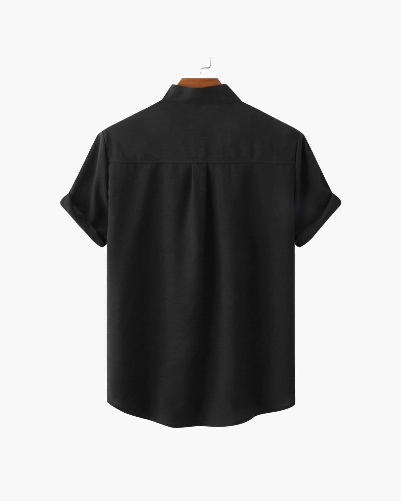Additional view 06 of Men's Mandarin Collared Shirt in an available colour — Ardovena Ravenna