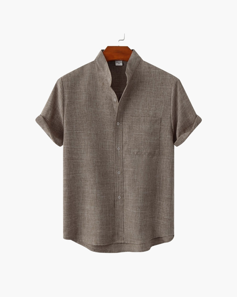 Additional view 11 of Men's Mandarin Collared Shirt in an available colour — Ardovena Ravenna