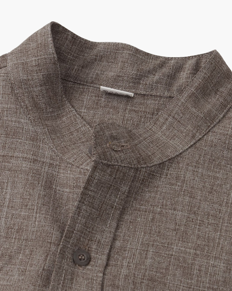 Additional view 12 of Men's Mandarin Collared Shirt in an available colour — Ardovena Ravenna