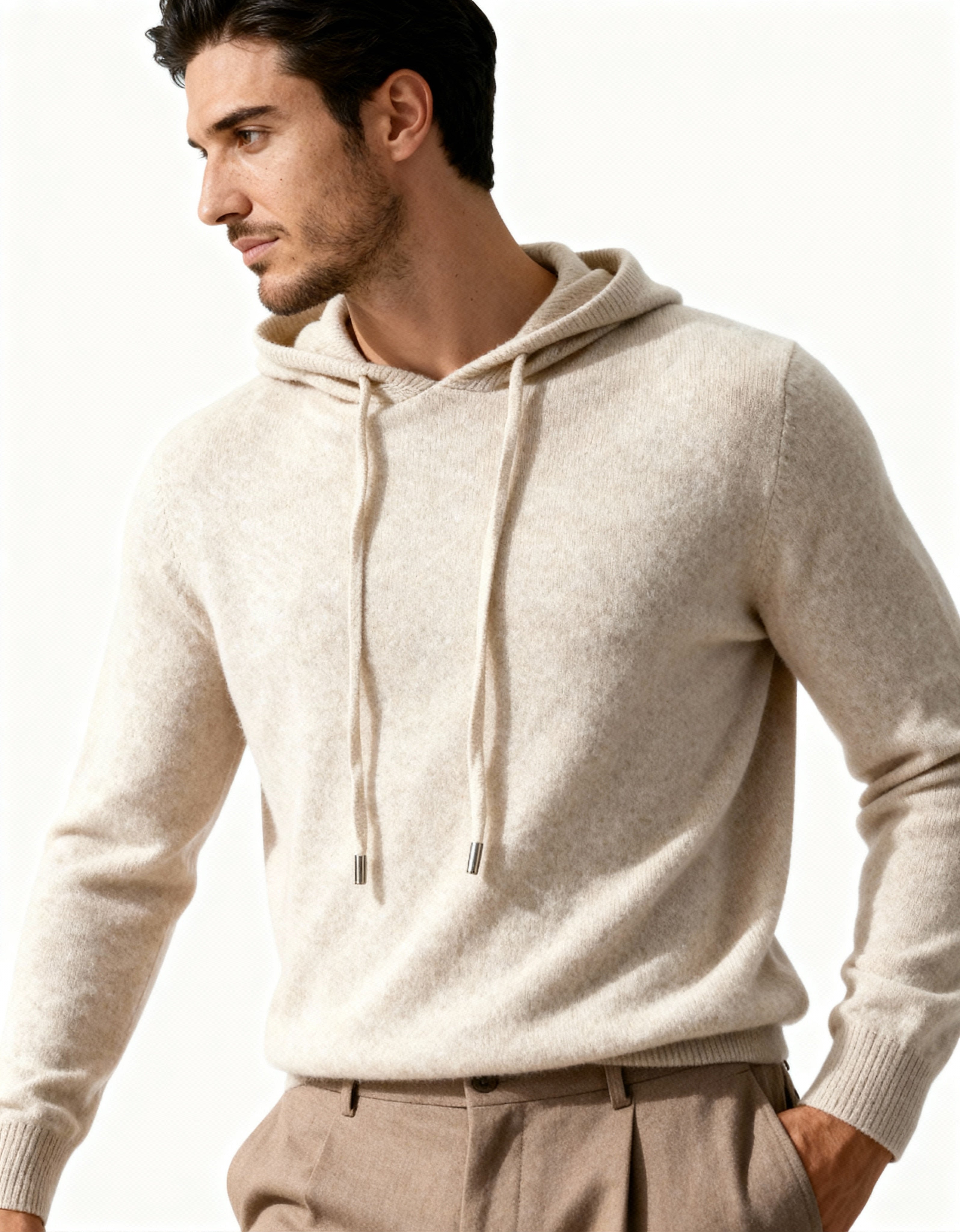 Additional view 07 of Men's Knit Cashmere Hoodie in an available colour — Ardovena Sintra