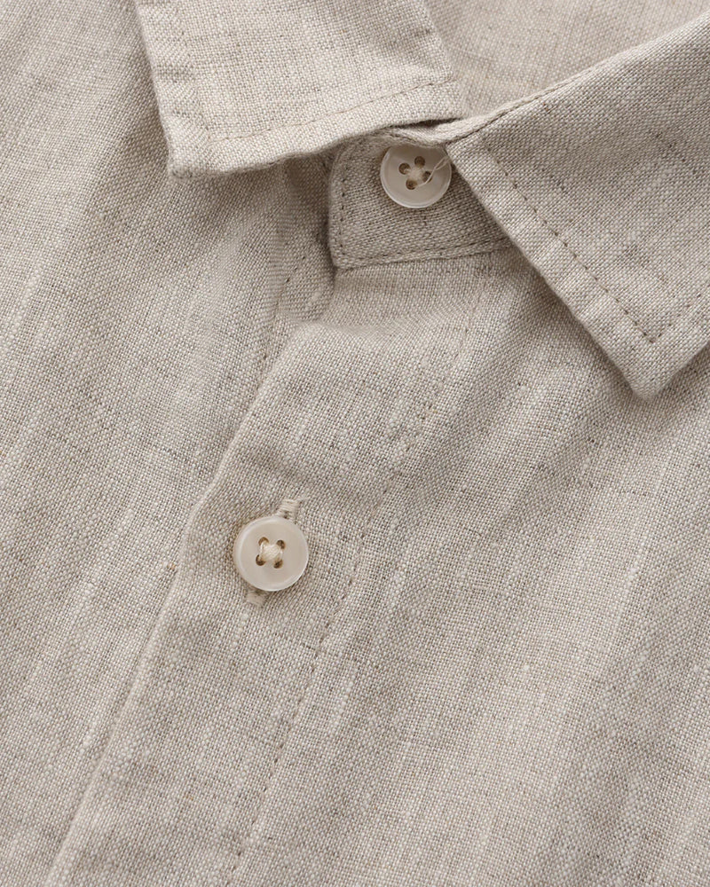 Additional view 06 of Men's Linen Linen Shirt Short-sleeve in an available colour — Ardovena Sintra