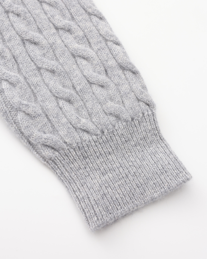 Additional view 14 of Men's Knit Cashmere Woven Half-zip Sweater in an available colour — Ardovena Tavira