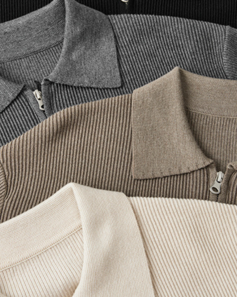 Close-up of material and construction details on men's Wool Vest — Ardovena Tavira