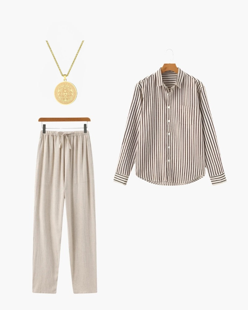 Men's Coordinated Set in Gold — Ardovena Amalfi, main product view