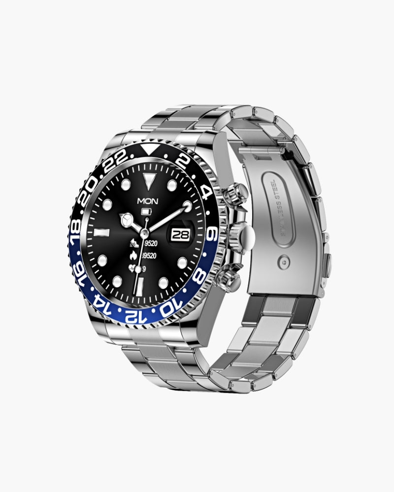 Close-up of material and construction details on men's Diver Steel Watch — Ardovena Amalfi