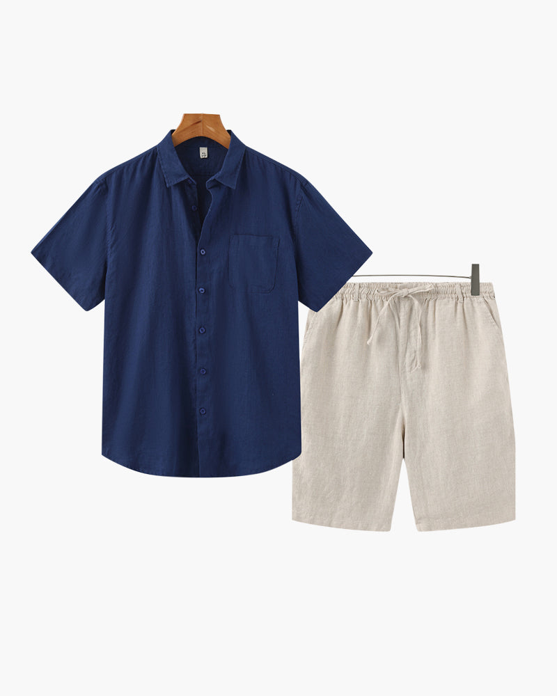 Zusätzliche Ansicht 05 des Herren-Leinen Set in der gezeigten Farbe — Ardovena Amalfi