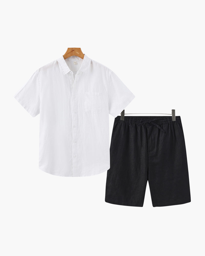 Zusätzliche Ansicht 08 des Herren-Leinen Set in der gezeigten Farbe — Ardovena Amalfi