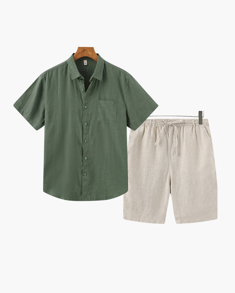 Zusätzliche Ansicht 09 des Herren-Leinen Set in der gezeigten Farbe — Ardovena Amalfi