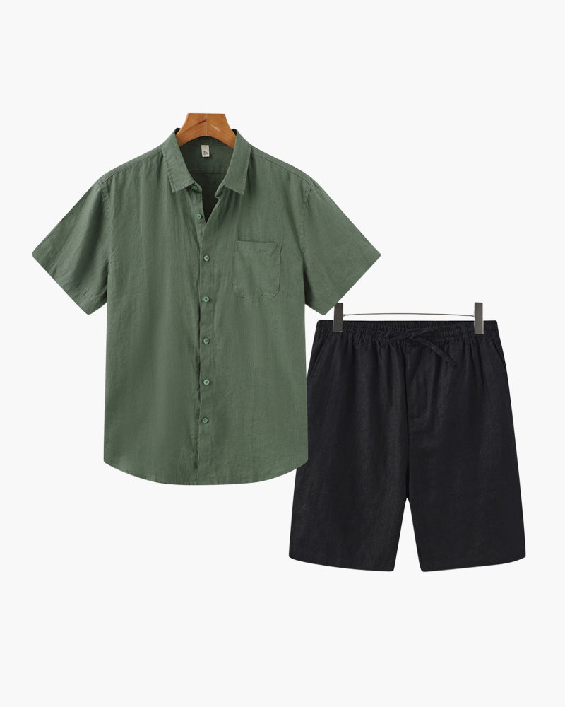 Zusätzliche Ansicht 10 des Herren-Leinen Set in der gezeigten Farbe — Ardovena Amalfi