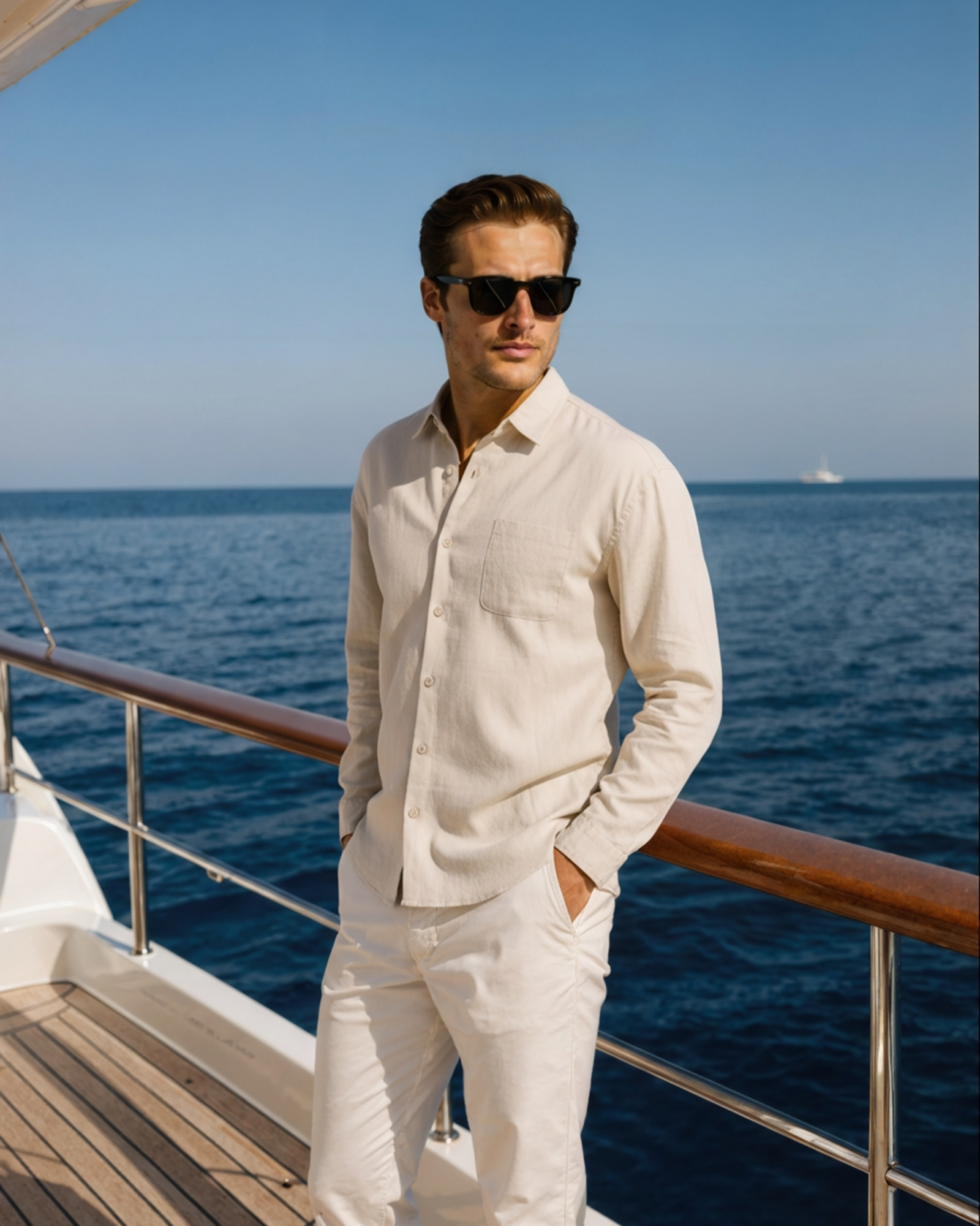 Men's Linen Linen Shirt in an available colour — Ardovena Amalfi, main product view