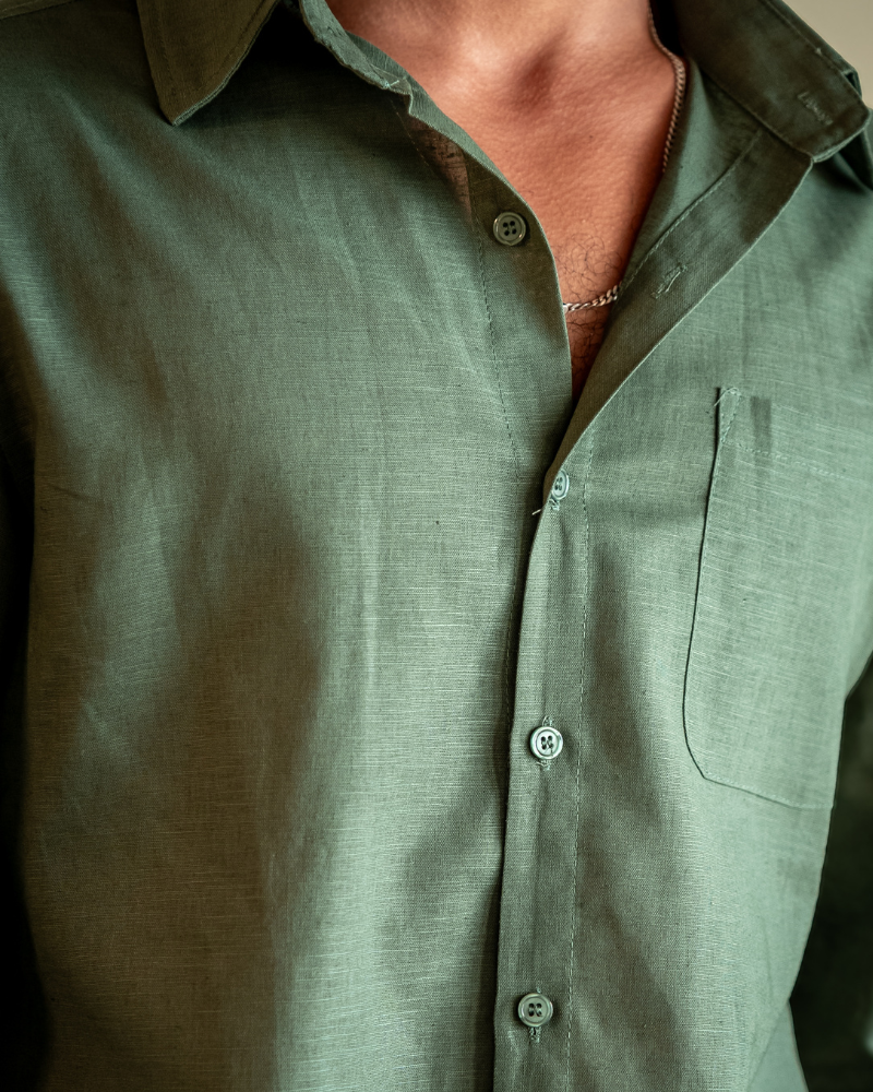 Additional view 10 of Men's Linen Linen Shirt in an available colour — Ardovena Amalfi