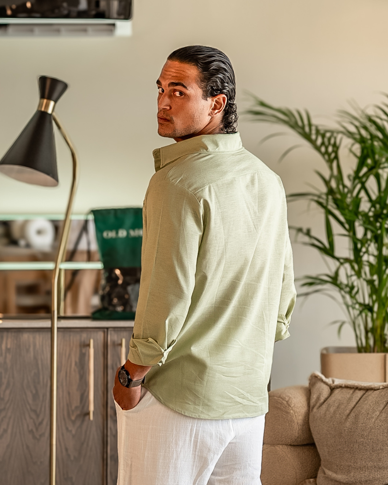 Additional view 16 of Men's Linen Linen Shirt in an available colour — Ardovena Amalfi