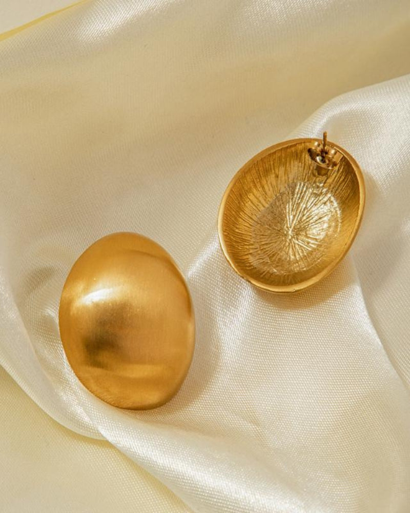 Back view of Women's Shield Earrings in the colour shown — Ardovena Amalfi
