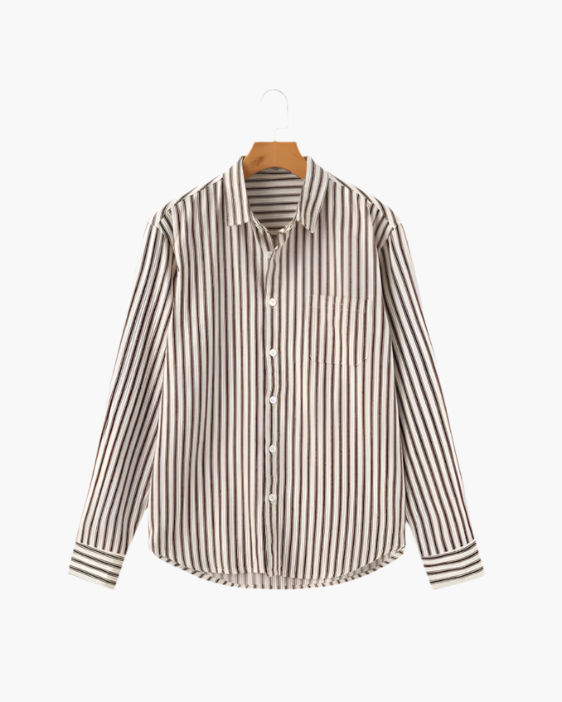 Back view of Men's Striped Shirt in an available colour — Ardovena Amalfi