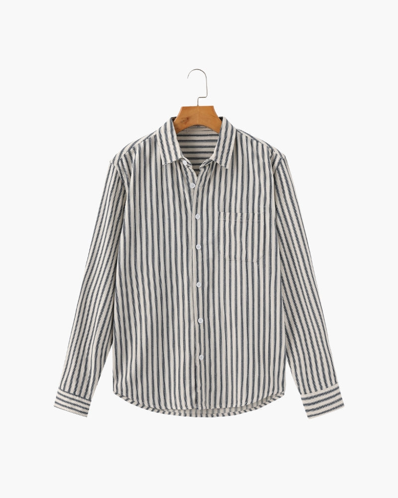 Additional view 10 of Men's Striped Shirt in an available colour — Ardovena Amalfi